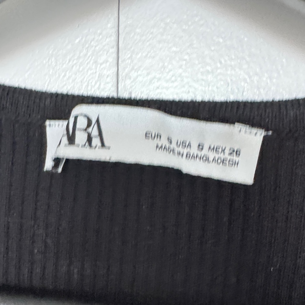 Zara Black Ribbed Cardigan - Picture 4 of 6